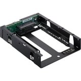 QNAP QDA-A2AR contenitore di unità di archiviazione Box esterno HDD/SSD Nero 2.5", Telaio di montaggio Nero, Box esterno HDD/SSD, 2.5", Serial ATA III, 6 Gbit/s, Nero