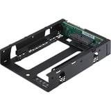 QNAP QDA-A2AR contenitore di unità di archiviazione Box esterno HDD/SSD Nero 2.5", Telaio di montaggio Nero, Box esterno HDD/SSD, 2.5", Serial ATA III, 6 Gbit/s, Nero