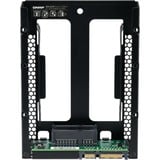 QNAP QDA-A2AR contenitore di unità di archiviazione Box esterno HDD/SSD Nero 2.5", Telaio di montaggio Nero, Box esterno HDD/SSD, 2.5", Serial ATA III, 6 Gbit/s, Nero