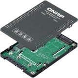 QNAP QDA-A2MAR contenitore di unità di archiviazione Box esterno SSD Nero M.2, Telaio di montaggio Nero, Box esterno SSD, M.2, M.2, 6 Gbit/s, Nero