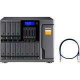 QNAP TL-D1600S contenitore di unità di archiviazione Box esterno HDD/SSD Nero, Grigio 2.5/3.5", Disk enclosure Nero, Box esterno HDD/SSD, 2.5/3.5", Seriale ATA II, Serial ATA III, 6 Gbit/s, Hot-swap, Nero, Grigio
