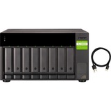 QNAP TL-D800C contenitore di unità di archiviazione Box esterno HDD/SSD Nero, Grigio 2.5/3.5", Disk enclosure Nero, Box esterno HDD/SSD, 2.5/3.5", Seriale ATA II, Serial ATA III, 6 Gbit/s, Hot-swap, Nero, Grigio