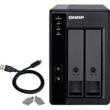 QNAP TR-002 contenitore di unità di archiviazione Box esterno HDD/SSD Nero 2.5/3.5", Disk enclosure Nero, Box esterno HDD/SSD, 2.5/3.5", Seriale ATA II, Serial ATA III, 6 Gbit/s, Hot-swap, Nero