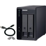 QNAP TR-002 contenitore di unità di archiviazione Box esterno HDD/SSD Nero 2.5/3.5", Disk enclosure Nero, Box esterno HDD/SSD, 2.5/3.5", Seriale ATA II, Serial ATA III, 6 Gbit/s, Hot-swap, Nero