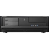 SilverStone GD06B vane portacomputer Scrivania Nero, Alloggiamento desktop Nero, Scrivania, PC, Alluminio, Plastica, SECC, Micro-ATX, Mini-DTX, Mini-ITX, Nero, 440 mm, Vendita al dettaglio