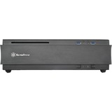 SilverStone ML07 vane portacomputer HTPC Nero, Case HTPC Nero, HTPC, PC, Plastica, Acciaio, Mini-DTX, Mini-ITX, Nero, Fondo