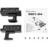 SilverStone RM21-304 Supporto Bianco, Enclosure per rack Nero, Supporto, Server, Bianco, micro ATX, Mini-ITX, Metallo, 2U