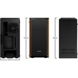be quiet! Pure Base 600 Window Midi Tower Nero, Arancione, Chassis Tower Nero/Orange, Midi Tower, PC, Nero, Arancione, ATX, micro ATX, Mini-ITX, ABS sintetico, Plastica, Acciaio, Vetro temperato, Gaming