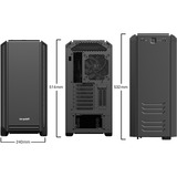 be quiet! Silent Base 601 Midi Tower Nero, Chassis Tower Nero, Midi Tower, PC, Nero, ATX, EATX, micro ATX, Mini-ITX, Acrilonitrile butadiene stirene (ABS), SECC, Gaming