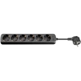 goobay 38839 prolunghe e multiple 5 m 6 presa(e) AC Interno/esterno Nero, Ciabatta Nero, 5 m, 6 presa(e) AC, Interno/esterno, IP20, 1,5 mm², Plastica