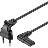 goobay CEE 7/16 / IEC 60320 C7, 3 m Nero CEE7/16 Accoppiatore C7, Cavo Nero, 3 m, 3 m, CEE7/16, Accoppiatore C7, 250 V, 2.5 A