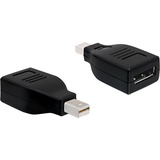 DeLOCK Displayport Adapter Displayport mini M Displayport FM Nero, Adattatore Nero, Displayport mini M, Displayport FM, Nero