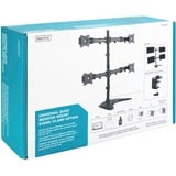 Digitus Supporto universale quadruplo per monitor con installazione mediante supporto/morsetto, Base per monitor Nero (opaco), Morsa, 8 kg, 38,1 cm (15"), 68,6 cm (27"), 100 x 100 mm, Nero