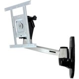 Ergotron LX HD Wall Mount Swing Arm 106,7 cm (42") Alluminio, Montaggio a parete argento/Nero, 106,7 cm (42"), 75 x 75 mm, 200 x 200 mm, -20 - 20°, Alluminio, Alluminio