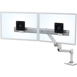Ergotron LX Series Desk Dual Direct Arm 63,5 cm (25") Bianco Scrivania, Base per monitor bianco, Libera installazione, 9,9 kg, 63,5 cm (25"), 100 x 100 mm, Regolazione altezza, Bianco