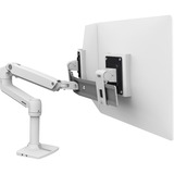 Ergotron LX Series Desk Dual Direct Arm 63,5 cm (25") Bianco Scrivania, Base per monitor bianco, Libera installazione, 9,9 kg, 63,5 cm (25"), 100 x 100 mm, Regolazione altezza, Bianco