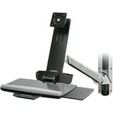 Ergotron StyleView Sit-Stand Combo Arm 61 cm (24") Alluminio Parete, Supporto bianco, 13,2 kg, 61 cm (24"), 75 x 75 mm, 100 x 100 mm, Alluminio