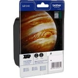 Brother LC1240BKBP2DR cartuccia d'inchiostro 1 pz Originale Nero Nero, Inchiostro a base di pigmento, 1 pz, 600 pagine, Doppia confezione