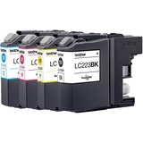 Brother LC223VALBPDR cartuccia d'inchiostro 4 pz Originale Nero, Ciano, Magenta, Giallo Nero, Ciano, Magenta, Giallo, 4 pz, 550 pagine, 550 pagine, Confezione multipla