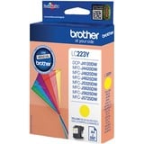 Brother LC223Y cartuccia d'inchiostro 1 pz Originale Giallo Giallo, Inchiostro a base di pigmento, 1 pz, 550 pagine, Confezione singola