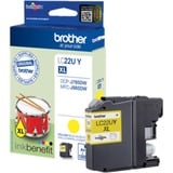 Brother LC22UY cartuccia d'inchiostro 1 pz Originale Resa elevata (XL) Giallo Resa elevata (XL), Giallo, Inchiostro a base di pigmento, 1 pz, 1200 pagine, Confezione singola