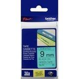 Brother Nastro per etichettatura 9mm, Nastro di scrittura Nero su verde, TZe, Grigio, Trasferimento termico, Filippine, 5 anno/i