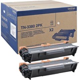 Brother TN-3380TWIN cartuccia toner 2 pz Originale Nero 16000 pagine, Nero, 2 pz