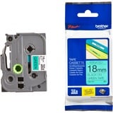 Brother TZE-741 nastro per etichettatrice Nero su verde TZ, Nastro di scrittura Nero su verde, TZ, Filippine, 5 anno/i, 1,8 cm, 8 m