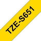 Brother TZE-S651 nastro per etichettatrice TZ, Nastro di scrittura giallo, TZ, Filippine, 5 anno/i, 8 m, 29 mm, 67 mm