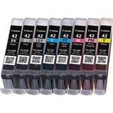 Canon 8 Cartucce d'inchiostro Multipack CLI-42 BK/GY/LGY/C/M/Y/PC/PM Resa standard, Nero, Ciano, Grigio, Grigio chiaro, Magenta, Ciano per foto, Magenta per foto, Giallo, Inchiostro a base di pigmento, Inchiostro colorato, 8 pz, Confezione multipla