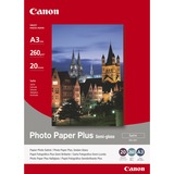 Canon Carta fotografica Plus Semi-gloss SG-201 A3 - 20 fogli Semi lucida, 260 g/m², Ad inchiostro, A3, 29.7x42 cm, 20 fogli, Vendita al dettaglio