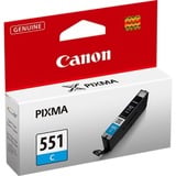 Canon Cartuccia d'inchiostro ciano CLI-551C Resa standard, Ciano per foto, Inchiostro colorato, 1 pz, 304 pagine, Vendita al dettaglio