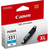 Canon Cartuccia d'inchiostro ciano a resa elevata CLI-551C XL Resa elevata (XL), Ciano per foto, Inchiostro colorato, 1 pz, 665 pagine, Confezione singola, Vendita al dettaglio