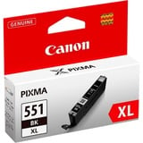 Canon Cartuccia d'inchiostro nero a resa elevata CLI-551BK XL Resa elevata (XL), Nero per foto, Inchiostro colorato, 1 pz, 1125 pagine, Vendita al dettaglio