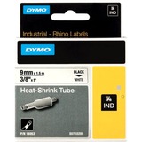 Dymo Rhino etichette industriali tubolari termoretraibili | 9 mm x 1,5 m | nero su bianco, Nastri termorestringenti  5 m | nero su bianco, D1, Belgio, 1,5 m, 1 pz, 34 mm, 85 mm