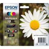 Epson Daisy Multipack Margherita 4 colori Inchiostri Claria Home 18XL, Inchiostro Resa elevata (XL), Nero, Ciano, Magenta, Giallo, 11,5 ml, 6,6 ml, 1 pz, 470 pagine
