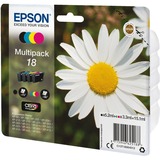 Epson Daisy Multipack Margherita 4 colori Inchiostri Claria Home 18, Inchiostro Resa standard, Nero, Ciano, Magenta, Giallo, 5,2 ml, 3,3 ml, 1 pz, 175 pagine