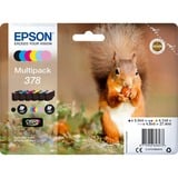 Epson Squirrel Multipack 6-colours 378 Claria Photo HD Ink, Inchiostro Resa standard, Nero, Ciano, Ciano chiaro, Magenta, Magenta chiaro, Giallo, 5,5 ml, 4,1 ml, 1 pz, Confezione multipla