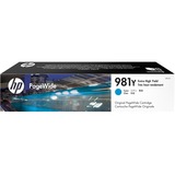 HP Cartuccia ciano originale ad altissima capacità PageWide 981Y, Inchiostro Resa elevata (XL), Ciano, Inchiostro a base di pigmento, 185 ml, 1 pz, 16000 pagine