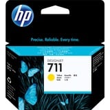 HP Cartuccia inchiostro giallo DesignJet 711, 29 ml 29 ml, Stampanti serie HP DesignJet T120 e HP DesignJet T520ePrinter, Getto termico d'inchiostro, Giallo, CZ132A, Singapore, Malesia, 114 mm
