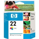 HP Cartuccia originale inchiostro tricromia 22 Ciano, Magenta, Giallo, Inchiostro colorato, 5 ml, 1 pz, 165 pagine, Vendita al dettaglio