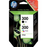 HP Confezione da 2 cartucce originali di inchiostro nero/tricromia 300 Resa standard, Nero, Ciano, Magenta, Giallo, Inchiostro a base di pigmento, Inchiostro colorato, 2 pz, 200 pagine