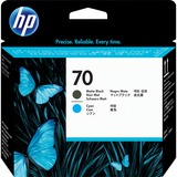 HP Testina di stampa nero opaco e ciano, 70 70, Stampante fotografica HP DesignJet Z2100; Stampante HP DesignJet Z5200 PostScript; Stampante..., Getto termico d'inchiostro, Nero, Ciano, C9404A, Singapore, 143 mm