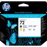 HP Testina di stampa nero opaco e giallo 72 Stampante serie HP DesignJet T610, Stampante serie T620, Stampante serie T770, Stampante serie..., Getto termico d'inchiostro, Nero, Giallo, C9384A, Singapore, 28 mm