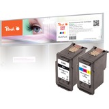 Peach 0F319169 cartuccia d'inchiostro 2 pz Nero, Ciano, Magenta, Giallo Nero, Ciano, Magenta, Giallo, 13 ml, 13 ml, 2 pz, 405 pagine, Confezione multipla