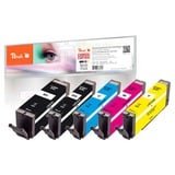 Peach PI100-396 cartuccia d'inchiostro 5 pz Compatibile Resa extra elevata (super) Nero, Ciano, Magenta, Nero per foto, Giallo Resa extra elevata (super), Nero, Ciano, Magenta, Nero per foto, Giallo, 23 ml, 12 ml, 5 pz, Confezione multipla