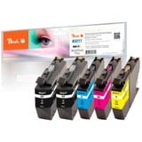 Peach PI500-225 cartuccia d'inchiostro 5 pz Compatibile Resa standard Nero, Ciano, Magenta, Giallo Resa standard, Nero, Ciano, Magenta, Giallo, 5 pz, Confezione multipla