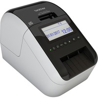Brother QL-820NWBC stampante per etichette (CD) Termica diretta A colori 300 x 300 DPI 176 mm/s Con cavo e senza cavo Collegamento ethernet LAN DK Wi-Fi Bluetooth Nero/Bianco, DK, Termica diretta, 300 x 300 DPI, 176 mm/s, A colori, Con cavo e senza cavo