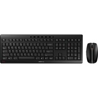 CHERRY Stream Desktop Recharge tastiera Mouse incluso Universale RF Wireless QWERTY Inglese Nero, Set desktop Nero, Full-size (100%), Wireless, RF Wireless, QWERTY, Nero, Mouse incluso