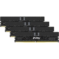 Kingston FURY FURY 64GB 6400MT/s DDR5 ECC Reg CL32 DIMM (Kit da 4) Renegade Pro EXPO, Memoria Nero, 64 GB, 4 x 16 GB, DDR5, 288-pin DIMM, Nero
